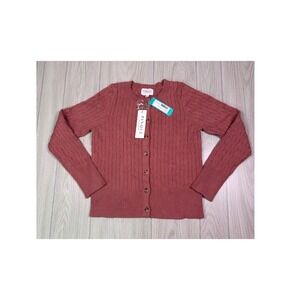 Pinque Artoie Fitted Cable Cardigan Dusty Rose‎ Pink L Stitch Fix